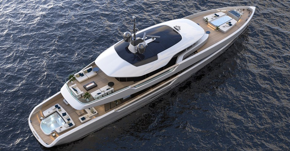 Rendering of Atlantique 43 on water from above