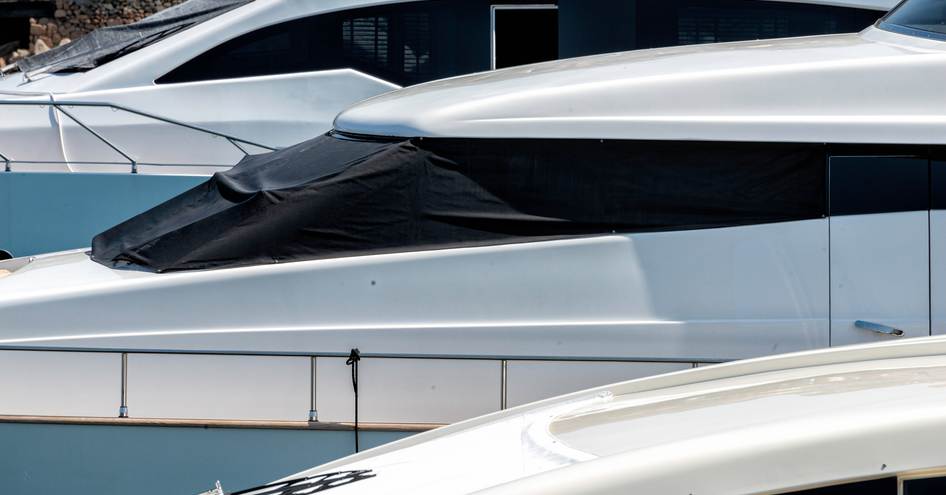 row of motor yachts