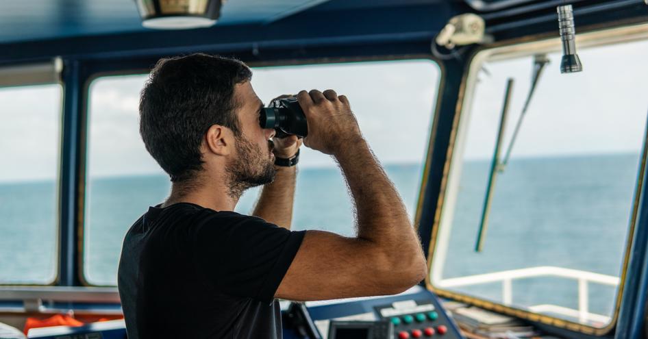 binocular watchkeeping lookout at sea