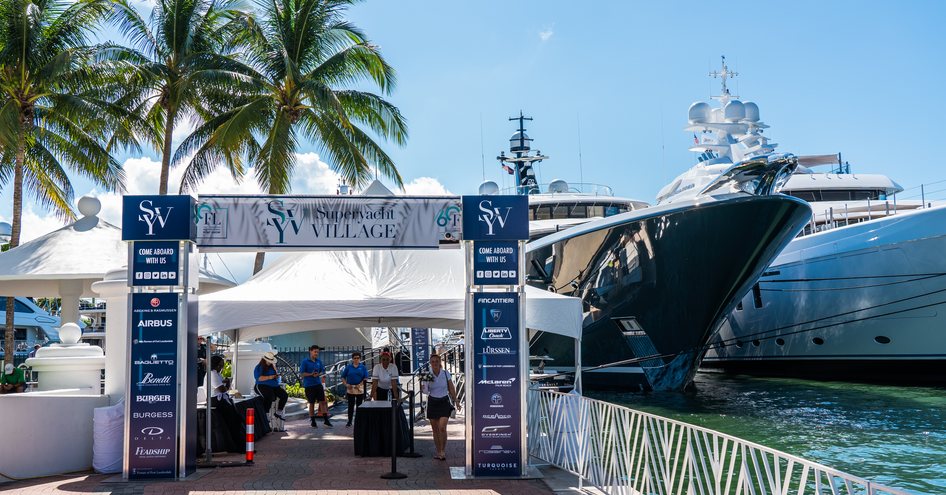 Entrance to Superyacht Village at FLIBS