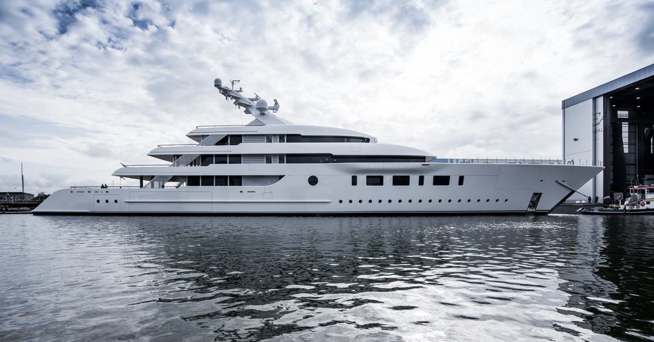 Feadship explorer yacht BLISS being launched