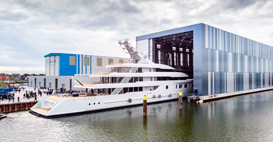 Feadship explorer yacht BLISS being launched