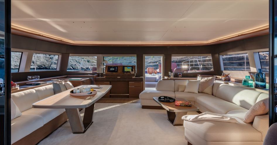 salon image of Lagoon Sixty7 power catamaran