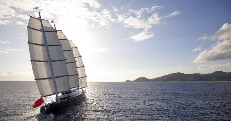 Sailing yacht Maltese Falcon on water