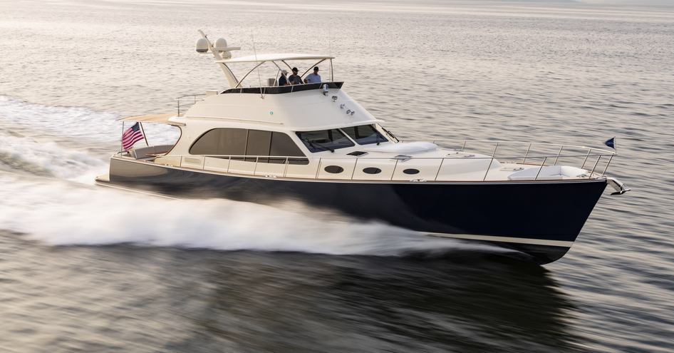 The Palm Beach Motor Yacht 70 underway