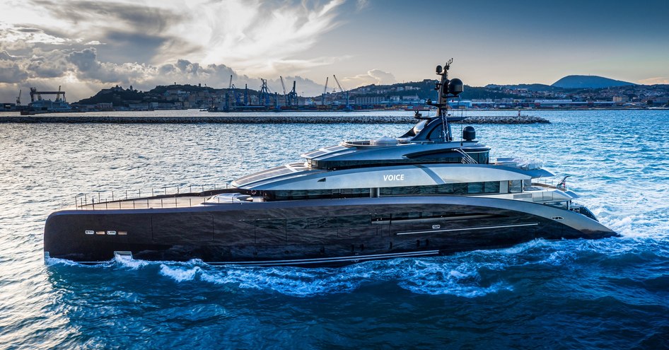 Superyacht VOICE on water