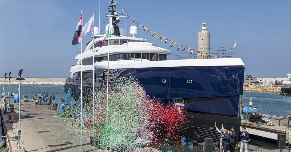 Superyacht ZAZOU about to be launched