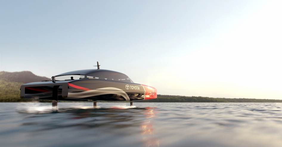 Rendering of hydrogen powered chase boat