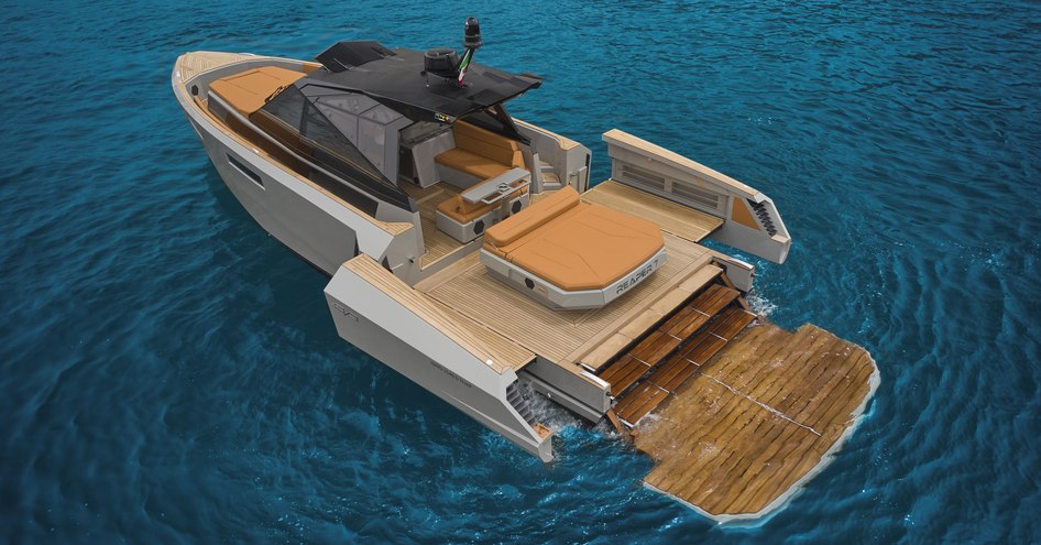 EVO Yachts R4+ aerial view 