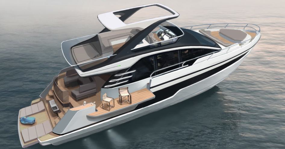 Fairline Squadron 58 rendering