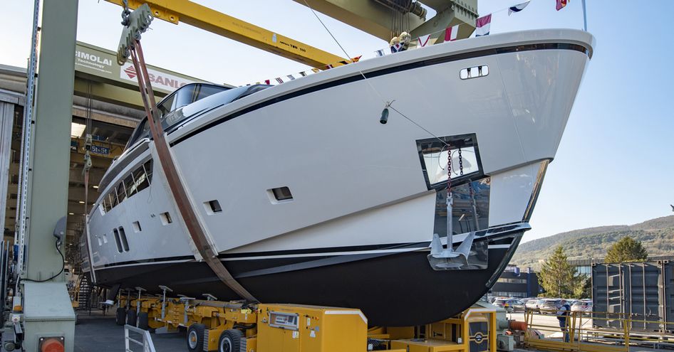 Superyacht DELLAGRAZIA being delivered