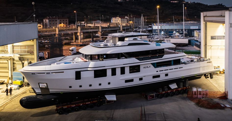 CdM explorer yacht ACALA getting ready for launch