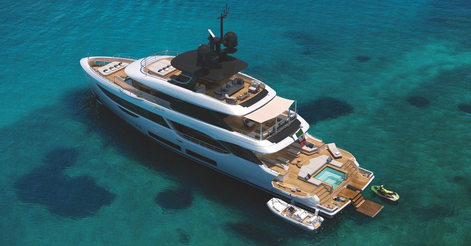 View of Benetti Oasis 40M from above