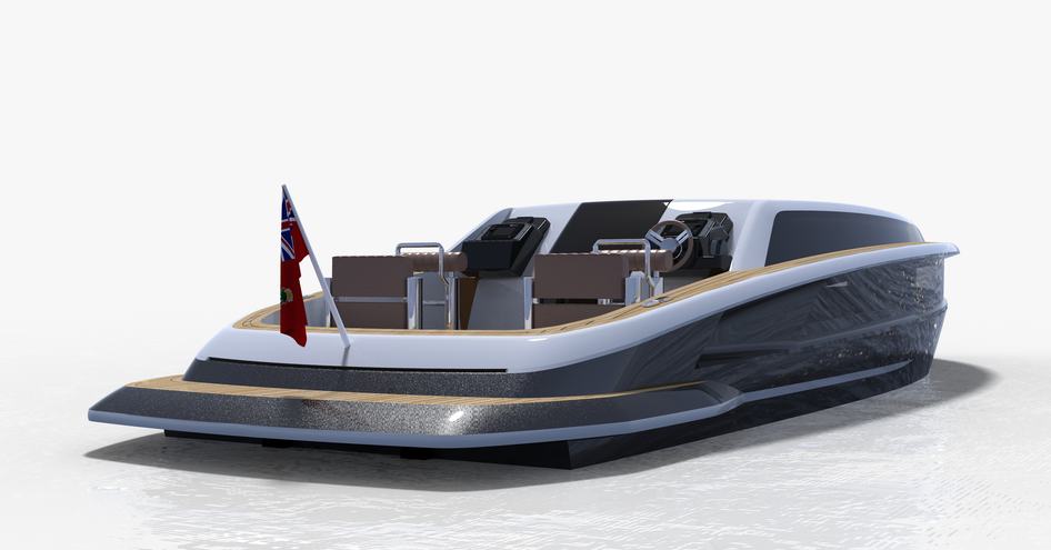 CGI profile of Wooden Boats tender