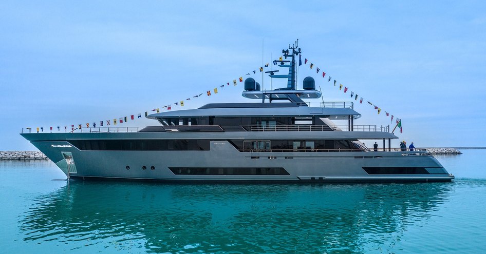 Superyacht FIFTY on water