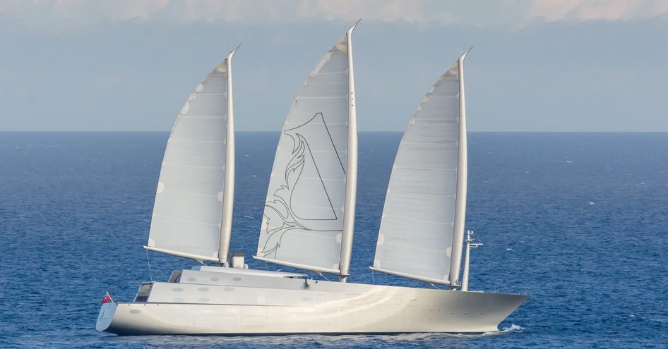 Sailing Yacht A on water