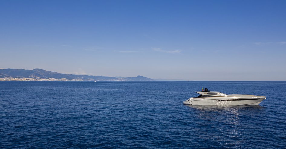 View of Otam 70HT with rugged coastline in background