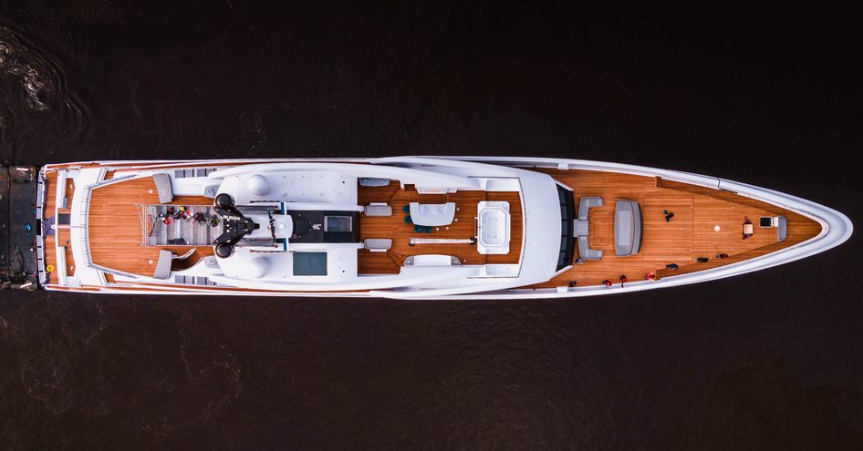 Superyacht VANISH viewed from above