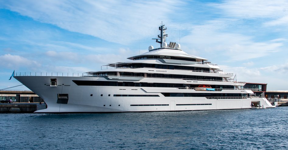 Superyacht RENAISSANCE at anchor in Port Hercule