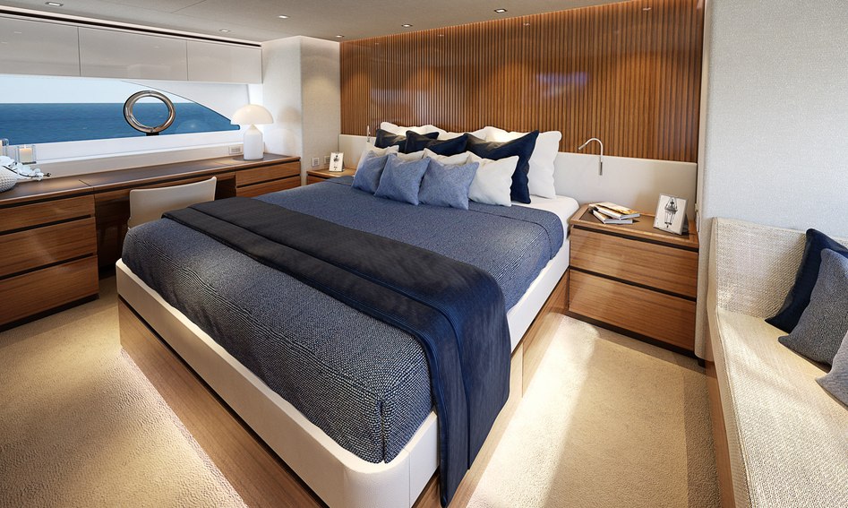 Riviera 78 Motor Yacht Open Bridge Deck, Accommodation