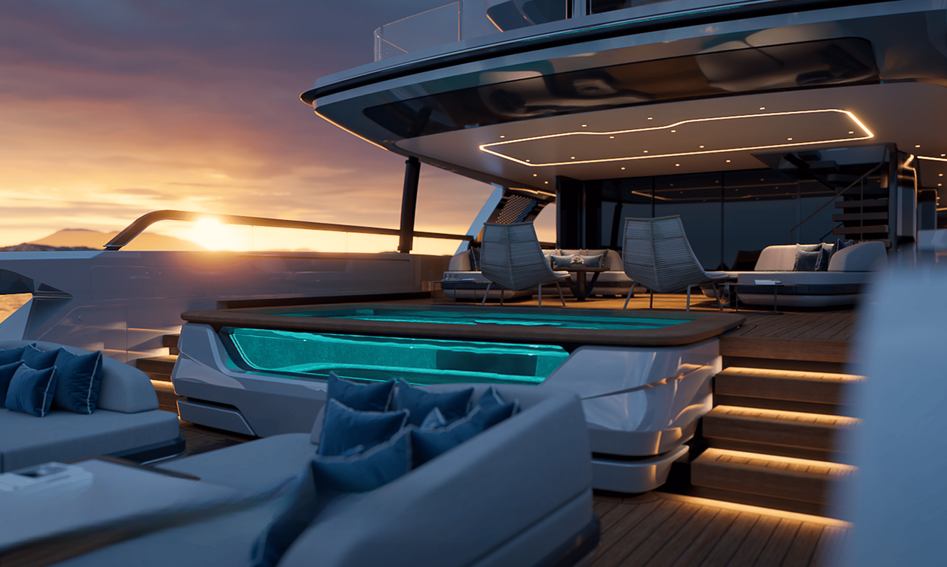 Baglietto T54 , Deck Area
