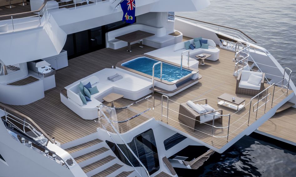 Silent Yachts 120 Explorer, Deck Area