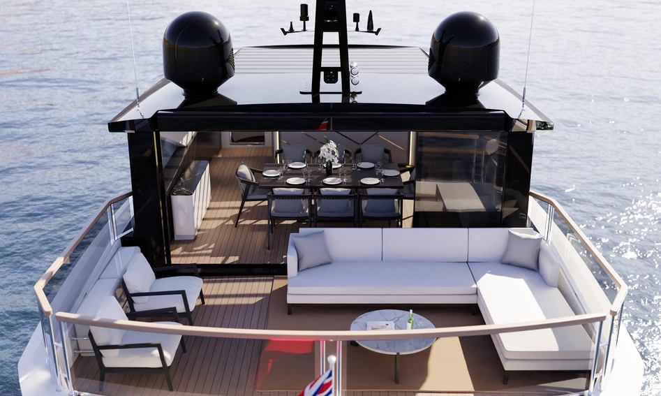 Sunseeker 90 Ocean Enclosed, Deck Area