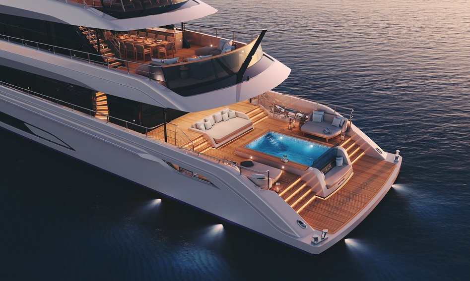 Heesen 50m Steel FDHF, Beach Club