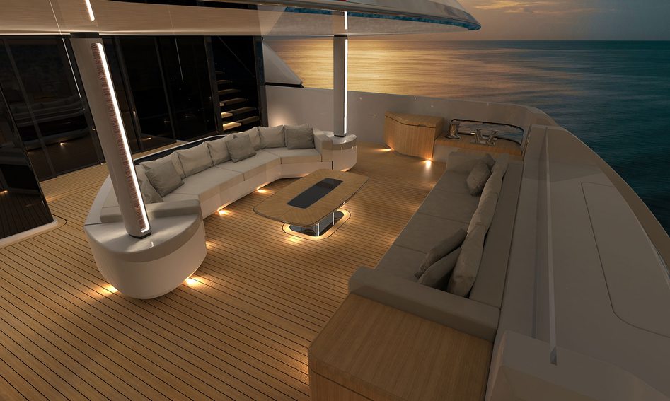 Cantiere delle Marche RJ 130, Deck Area
