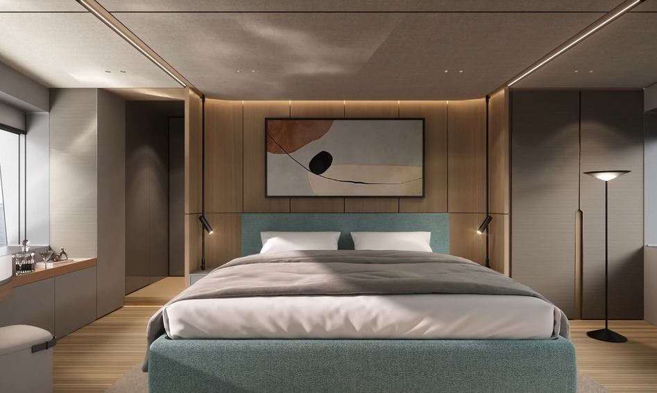 Azimut Grande 30M, Accommodation