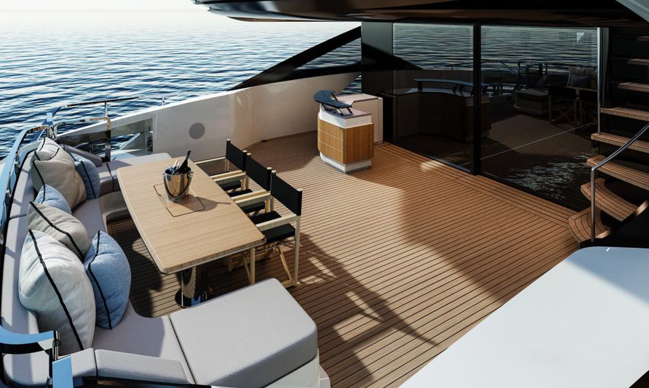 Mangusta GranSport 34 , Deck Area