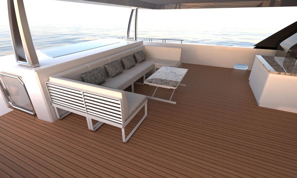 Ocean Alexander 30R NGP, Deck Area