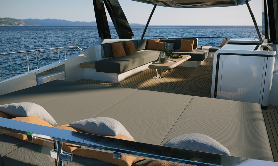 Solaris Power 70 Long Range, Fly Deck/Sportdeck