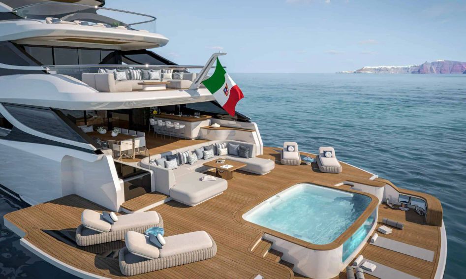 Benetti B.Now 52M , Deck Area