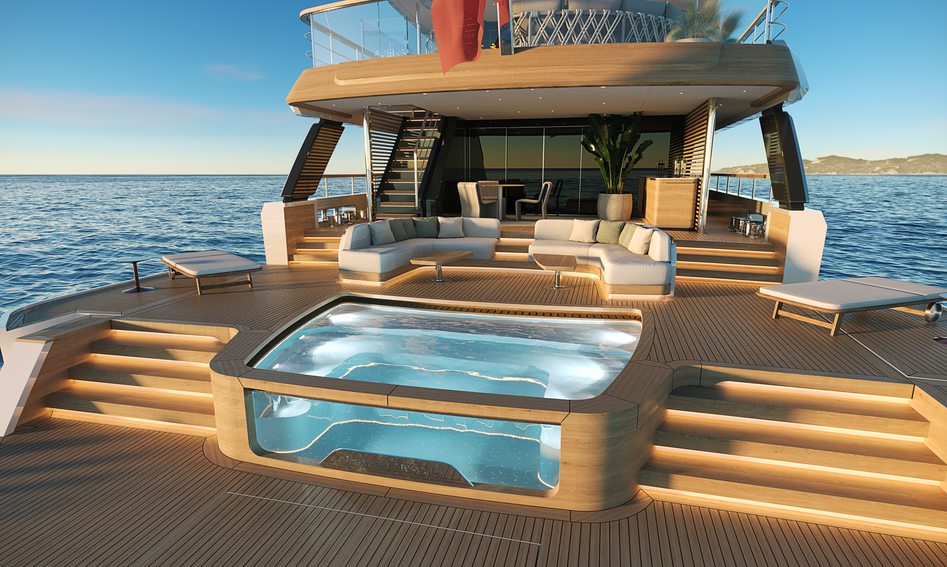 Sirena 42M, Beach Club