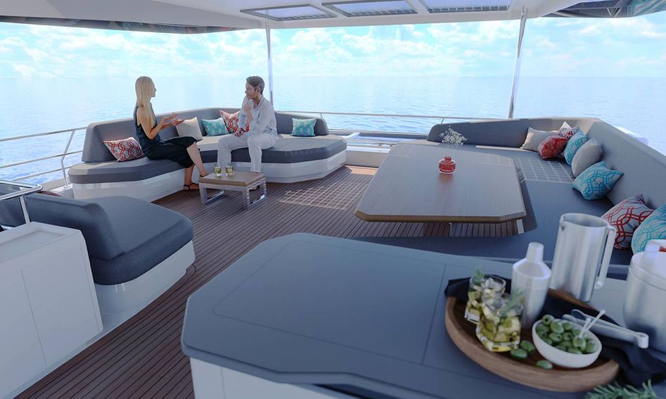 Fountaine Pajot Power 80 , Fly Deck/Sportdeck