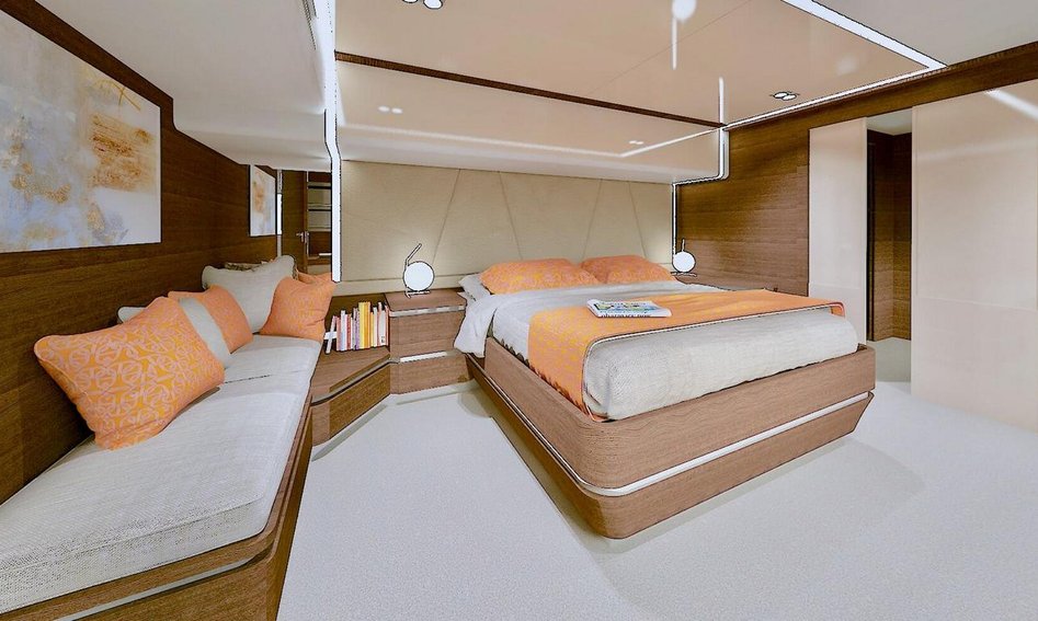 Silent 80 Flybridge, Accommodation