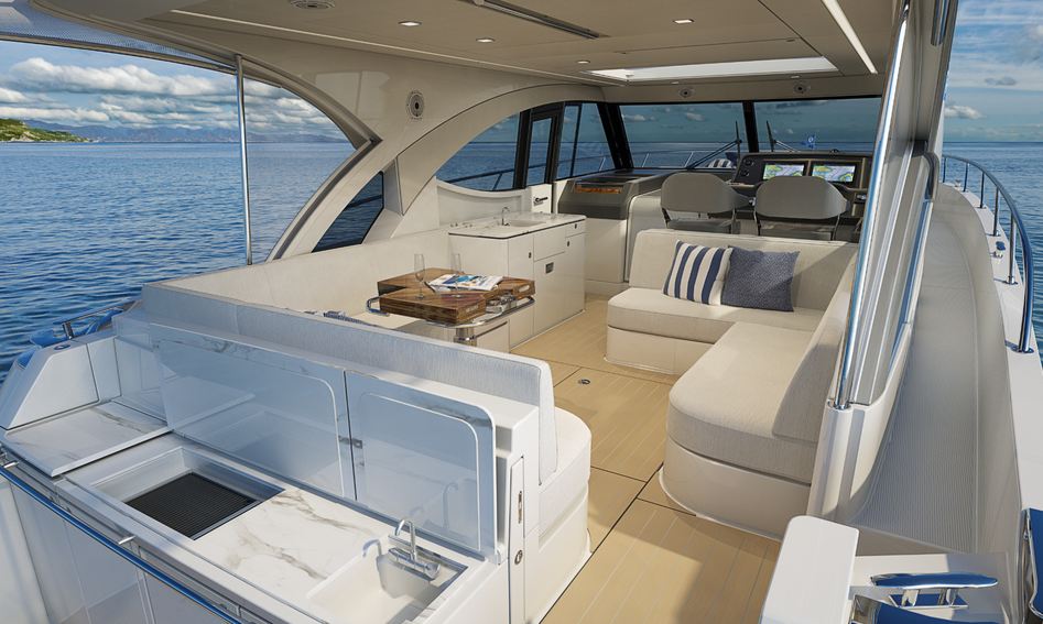 Riviera 4300 Sports Express , Deck Area