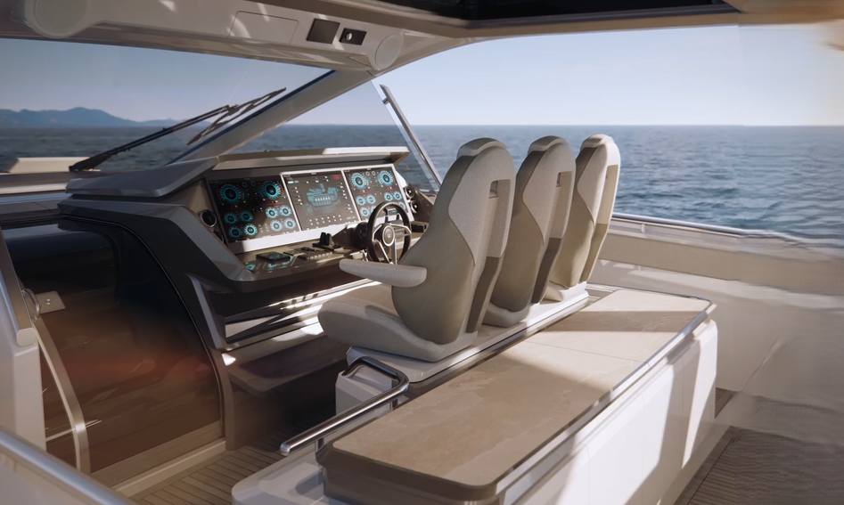 Princess C48 Open OB, Helm Station