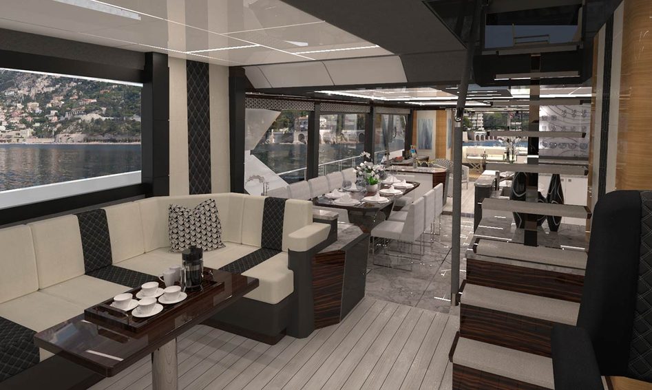 Ocean Alexander 84R Open, Interior