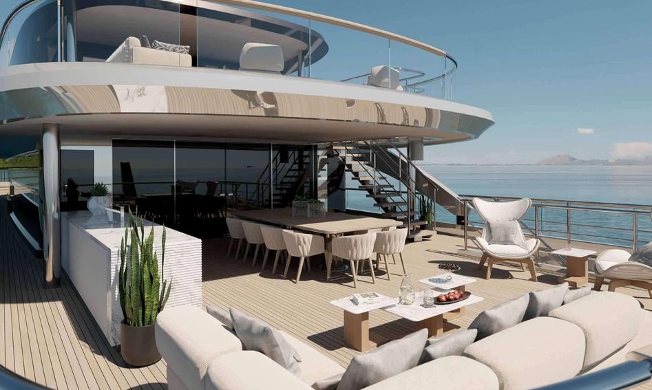 Benetti B.Century 62M, Deck Area