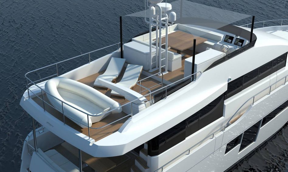 Sundeck Yachts 700, Fly Deck/Sportdeck