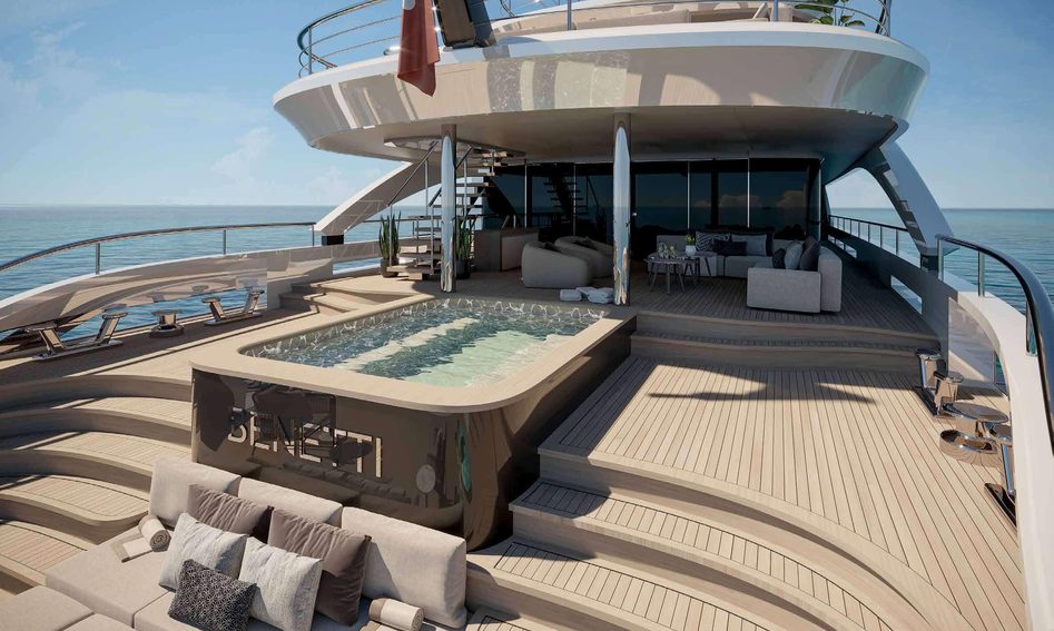 Benetti B.Century 55M Four-Deck, Deck Area