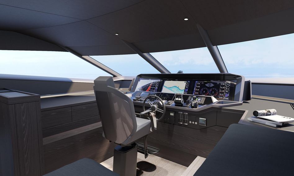 Sunseeker 94 Yacht Mk2, Helm Station