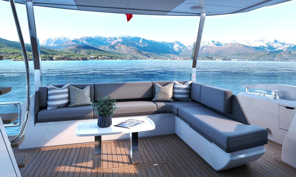 Sunseeker Manhattan 68  Gen 2, Deck Area