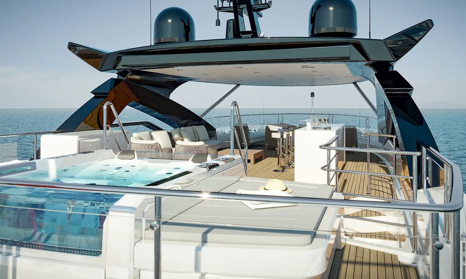 Sunseeker 134 Superyacht, Fly Deck/Sportdeck