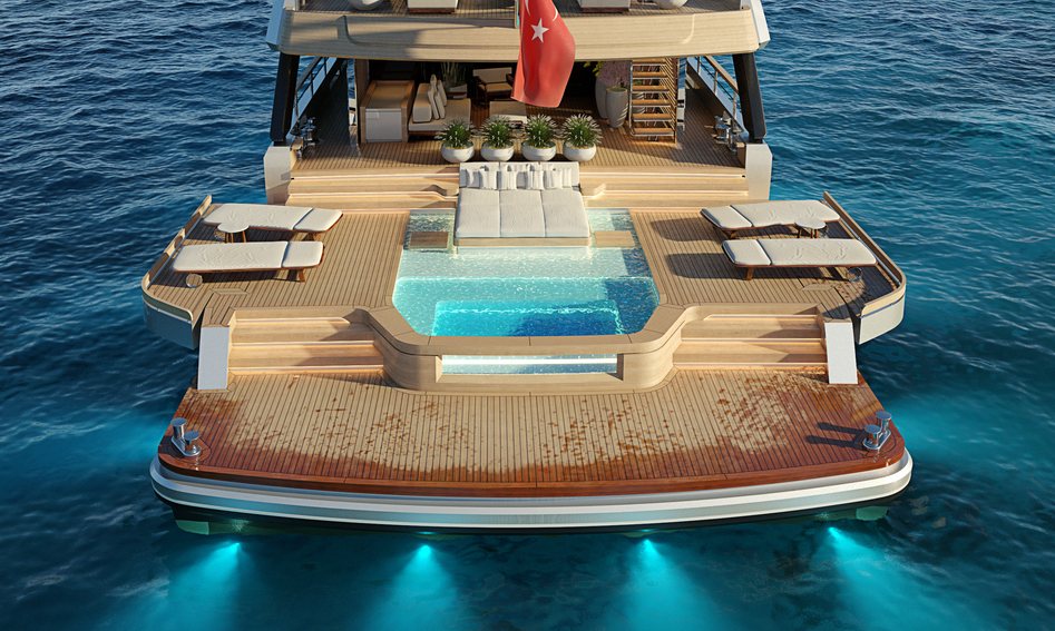 Sirena 42M, Beach Club