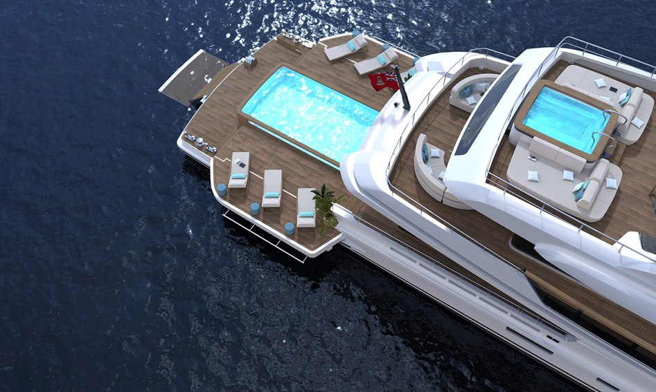 Cantiere delle Marche Deep Blue 130 , Deck Area